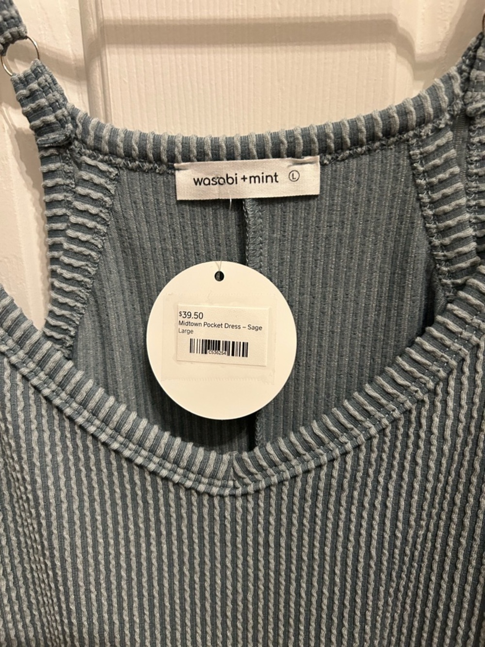 Ribbed Knit Pocket Romper/ Jumpsuit - Picture 3 of 5